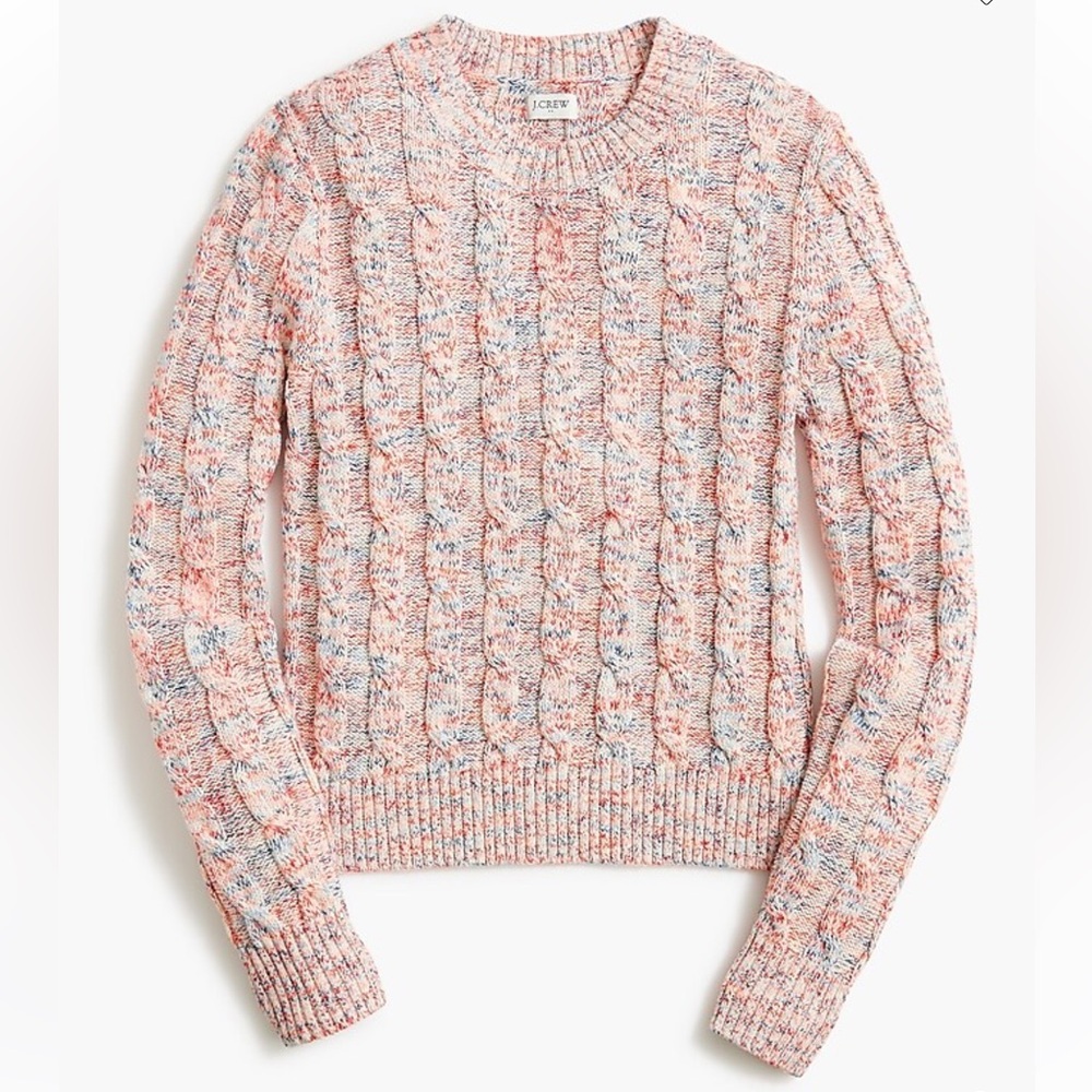 J. Crew Multicolor Cable Knit Pullover Sweater - Size XXS
